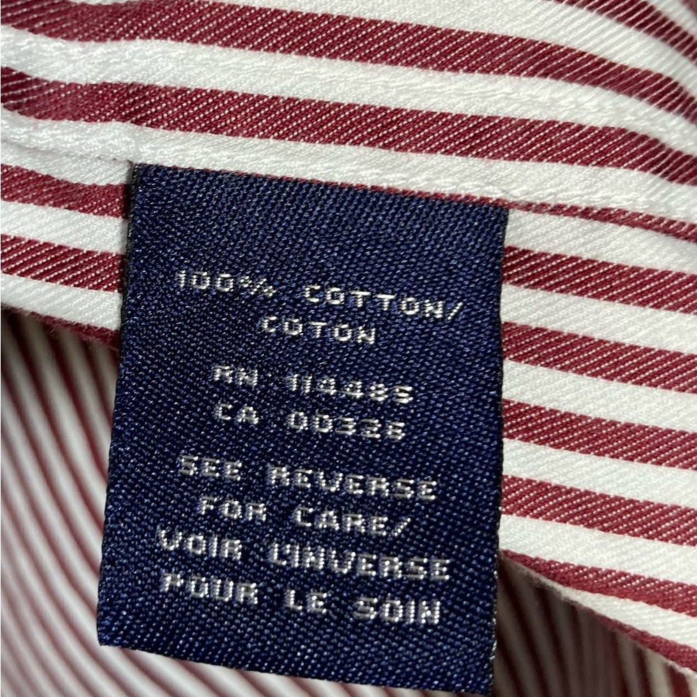 Lincs Davis Chu Men's Blue and White Striped Button Down Shirt Sz XL - Picture 16 of 16